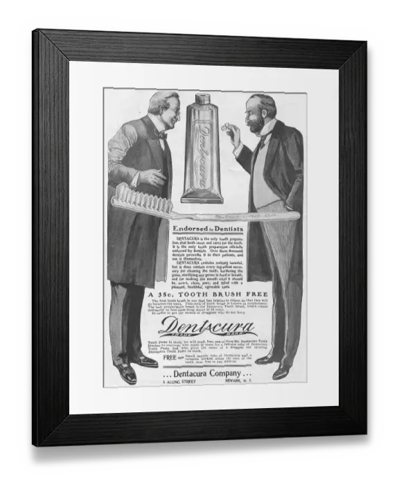 Framed Print : Dentacura Tooth Paste Framed Print : Dentacura Tooth Paste