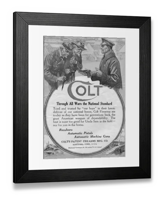 Framed Print : Ad For Colt Pistols Framed Print : Ad For Colt Pistols