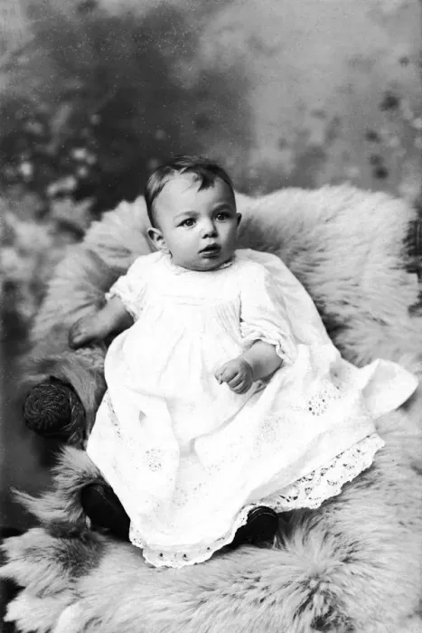 Framed Print : 1-6 months, 557, antique, archival, attire, baby, black & white, black and white