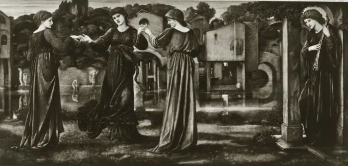 Framed Print : The Mill. 1870: The Mill by the English painter and designer Sir Edward Burne-Jones Framed Print : The Mill. 1870: The Mill by the English painter and designer Sir Edward Burne-Jones