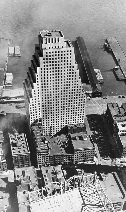 Framed Print : 120 Wall Street Seen From The Air Framed Print : 120 Wall Street Seen From The Air