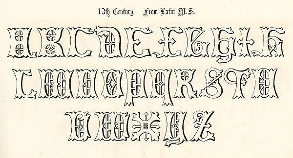 13th Century Style Alphabet