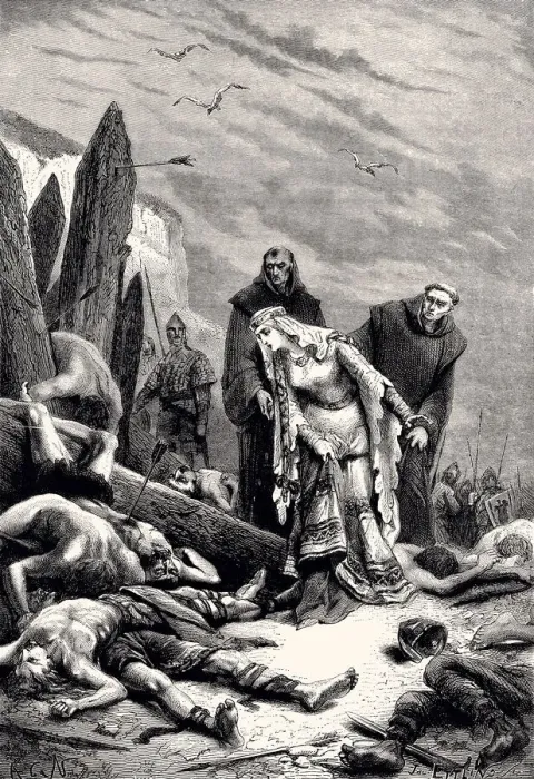 Framed Print : 14 OCTOBER 1066 : EDITH SWANNECK SEARCHING FOR THE BODY OF HAROLD -XXXL with lots of Framed Print : 14 OCTOBER 1066 : EDITH SWANNECK SEARCHING FOR THE BODY OF HAROLD -XXXL with lots of