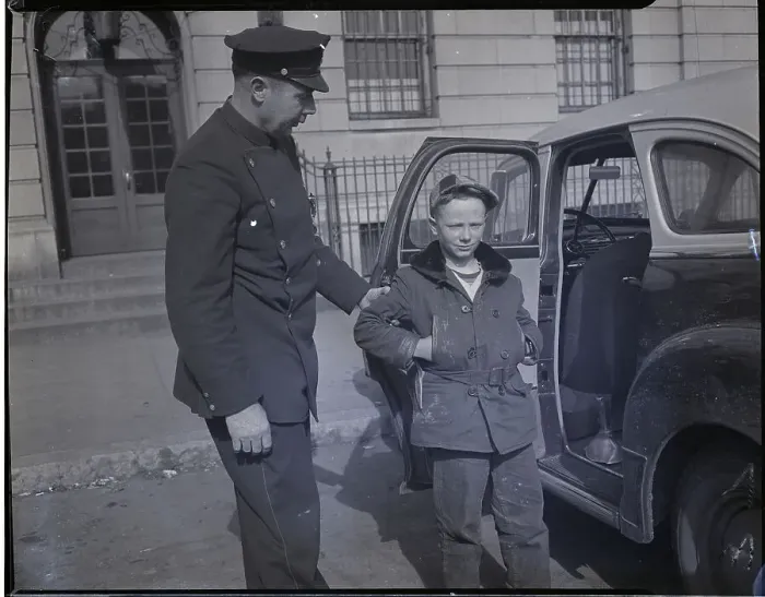 Framed Print : 14 Year Old Boy Taken By Police Framed Print : 14 Year Old Boy Taken By Police