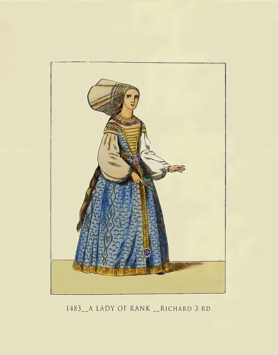 Framed Print : 1483 A Lady of Rank - Henry 3rd Framed Print : 1483 A Lady of Rank - Henry 3rd
