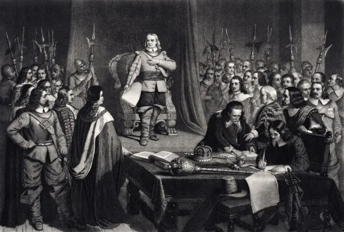 Framed Print : 1657: CROMWELL REFUSING THE CROWN... -XXXL with lots of details Framed Print : 1657: CROMWELL REFUSING THE CROWN... -XXXL with lots of details