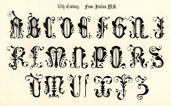 16th Century Style Alphabet
