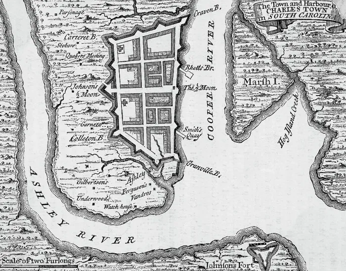 Framed Print : 1732 Map of Charleston, South Carolina Framed Print : 1732 Map of Charleston, South Carolina