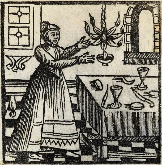 Framed Print : 17th-Century Dutch Woodcut of Jewish Woman Lighting Sabbath Candles Framed Print : 17th-Century Dutch Woodcut of Jewish Woman Lighting Sabbath Candles