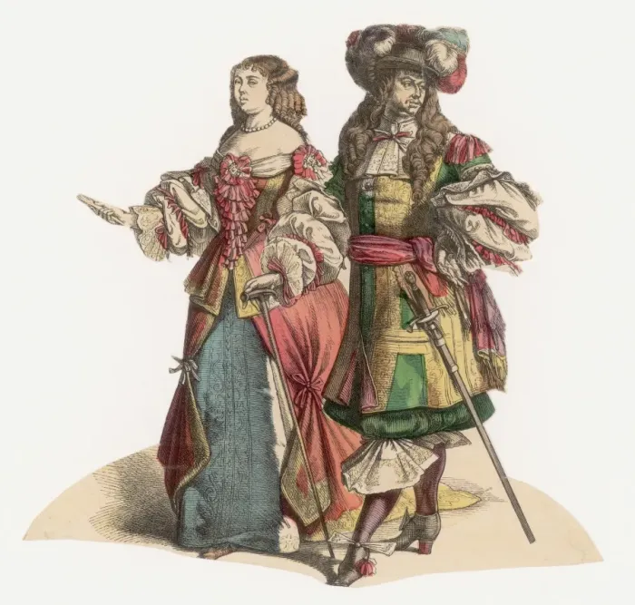 Framed Print : 17th Century Fashion Framed Print : 17th Century Fashion
