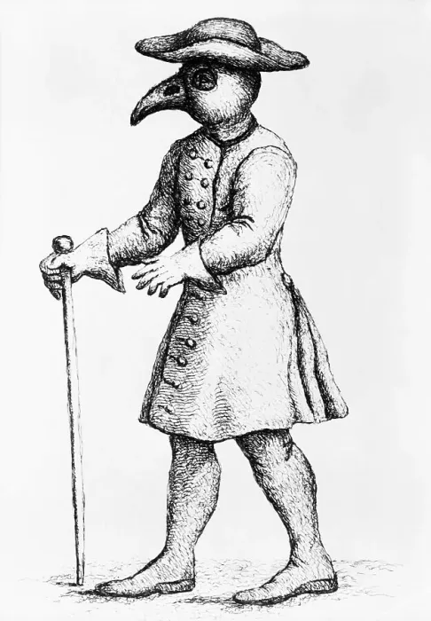 Framed Print : 17th-Century Illustration of a Doctor Wearing Protective Clothing Framed Print : 17th-Century Illustration of a Doctor Wearing Protective Clothing