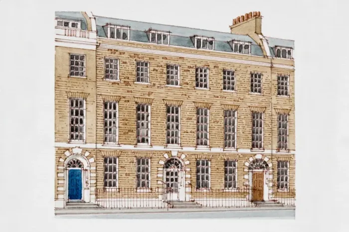 Framed Print : 1800 Georgian London townhouse Framed Print : 1800 Georgian London townhouse