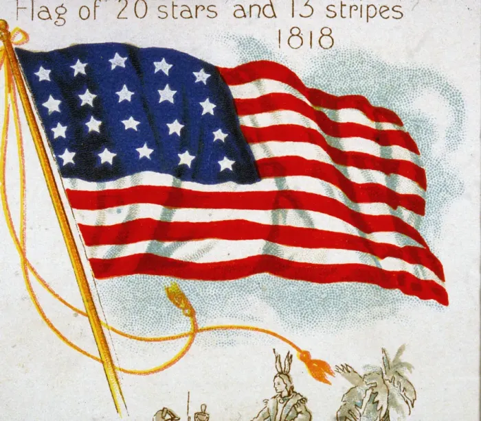 Framed Print : 1818 American Flag