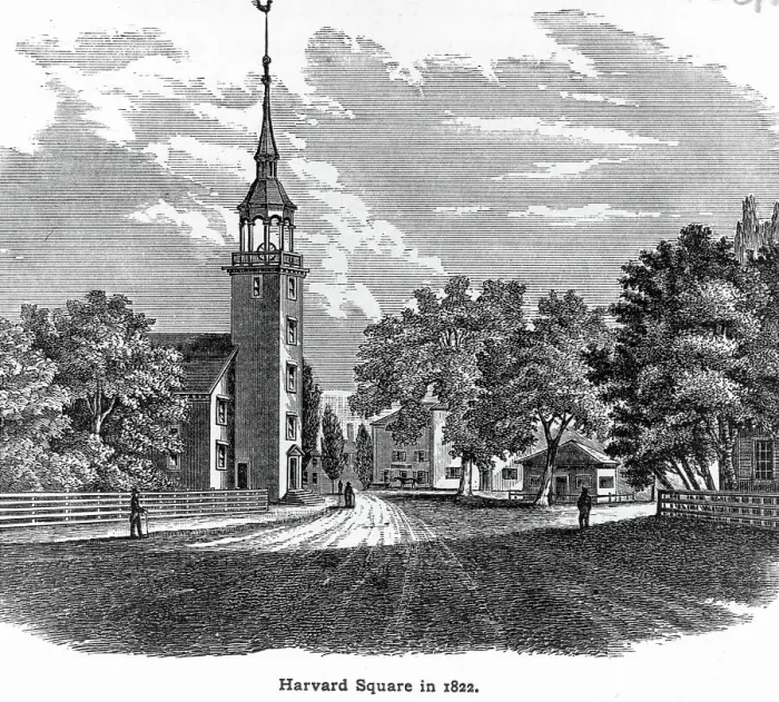 Framed Print : 1822 View of Harvard Square Framed Print : 1822 View of Harvard Square