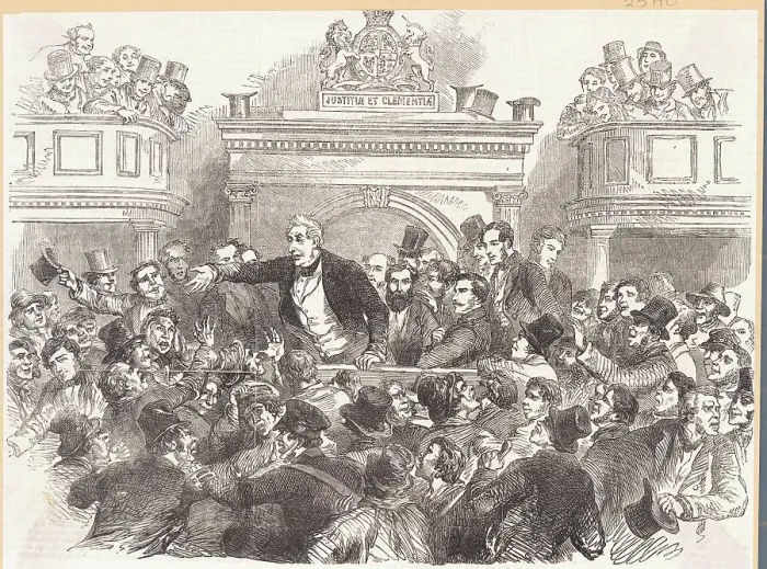 Framed Print : An 1850s Court House Scene Framed Print : An 1850s Court House Scene