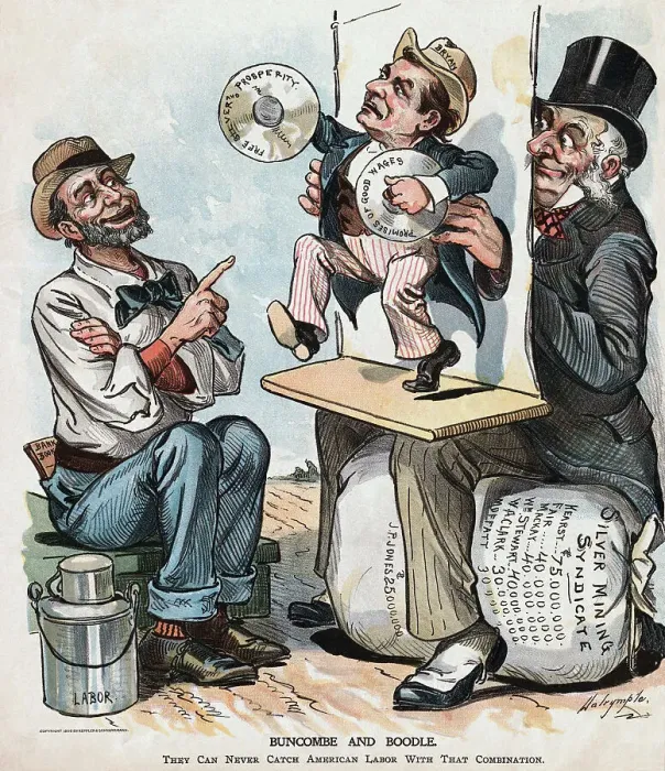 Framed Print : 1896 Political Cartoon Framed Print : 1896 Political Cartoon