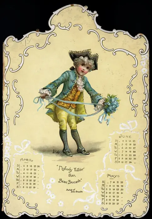 Framed Print : 1899 Calendar; April, May And June Framed Print : 1899 Calendar; April, May And June
