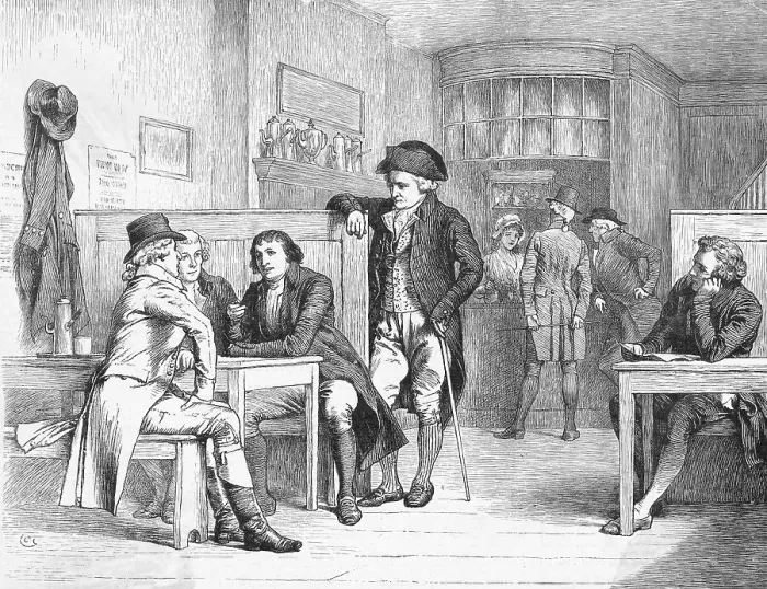 Framed Print : 18th Century Coffee Shop Framed Print : 18th Century Coffee Shop