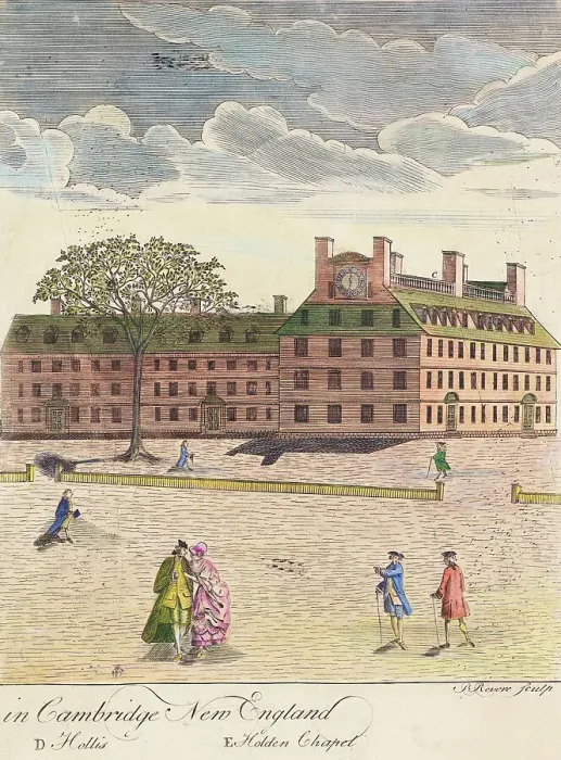 Framed Print : 18th-Century Engraving of Harvard College Framed Print : 18th-Century Engraving of Harvard College
