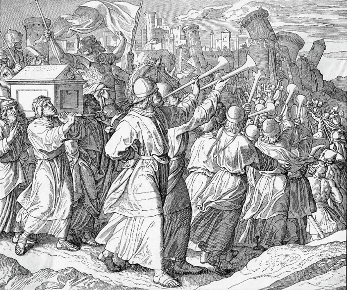 Framed Print : 18th-Century Engraving of the Israelites Tearing Down the Walls Of Jericho Framed Print : 18th-Century Engraving of the Israelites Tearing Down the Walls Of Jericho