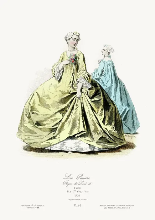 Framed Print : 18th Century Fashion - The Baskets Framed Print : 18th Century Fashion - The Baskets