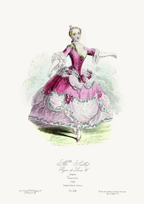 Framed Print : 18th Century Fashion - Marie Salle Framed Print : 18th Century Fashion - Marie Salle