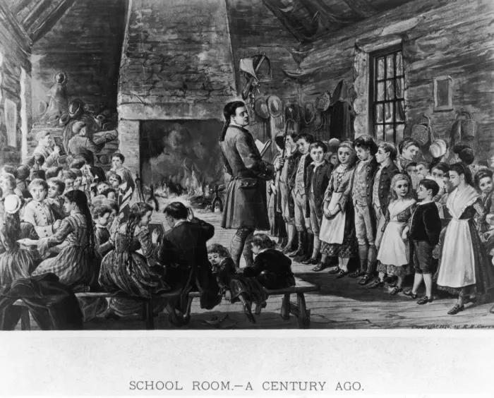 Framed Print : 18th Century School Room Framed Print : 18th Century School Room