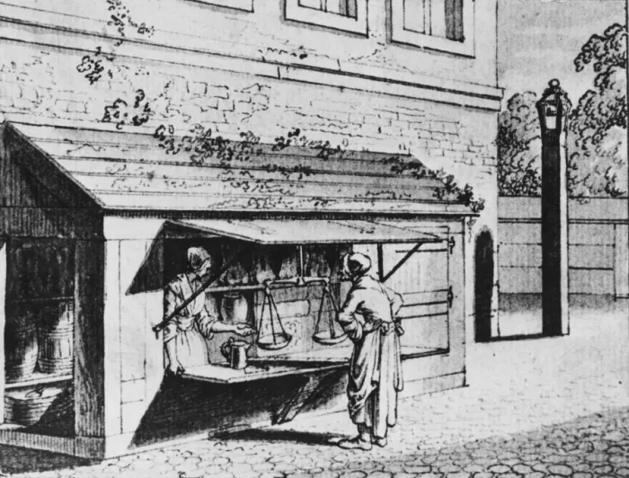 Framed Print : 18th Century Shop Framed Print : 18th Century Shop