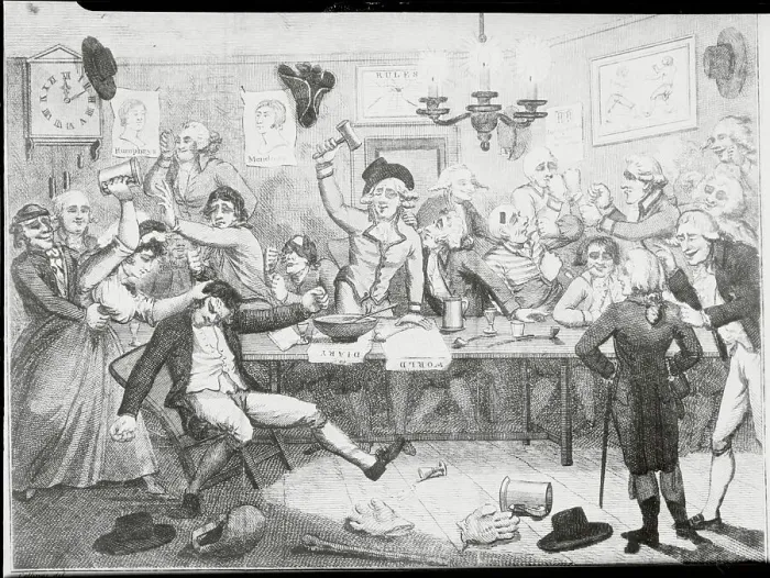 Framed Print : 18th Century Stag Party Framed Print : 18th Century Stag Party