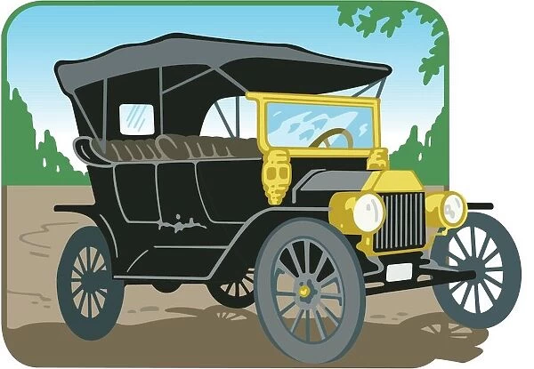 1900-1910 model T Ford Illustration