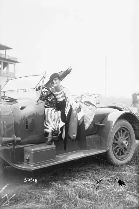Framed Print : 1917 Packard and Young Woman Driver Framed Print : 1917 Packard and Young Woman Driver