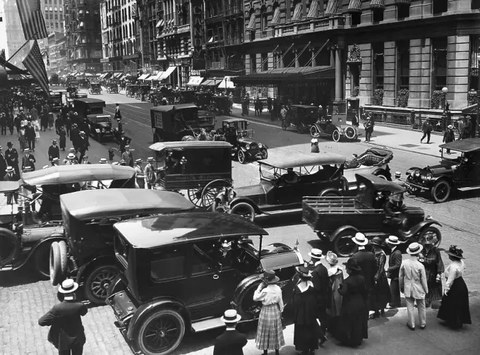 Framed Print : 1917 Traffic Jam Framed Print : 1917 Traffic Jam