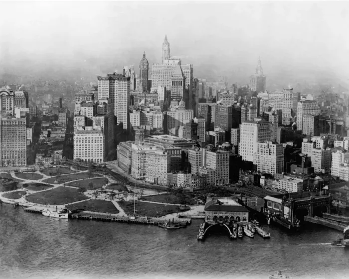 Framed Print : 1920s Lower Manhattan Skyline Framed Print : 1920s Lower Manhattan Skyline