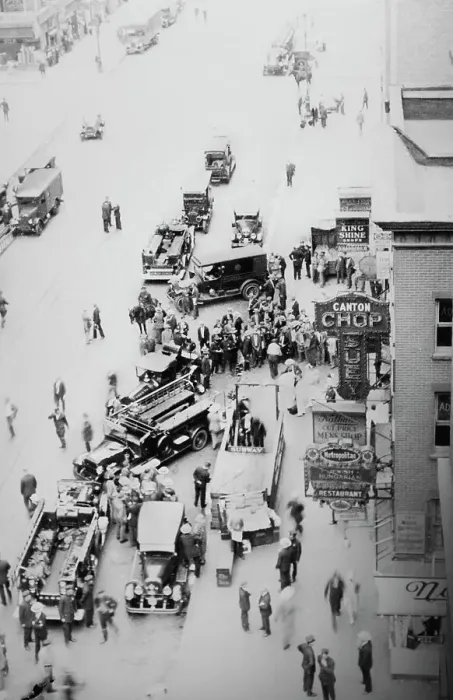 Framed Print : 1928 Times Square derailment