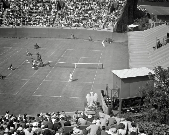Framed Print : 1940s Spectators Watching T Framed Print : 1940s Spectators Watching T