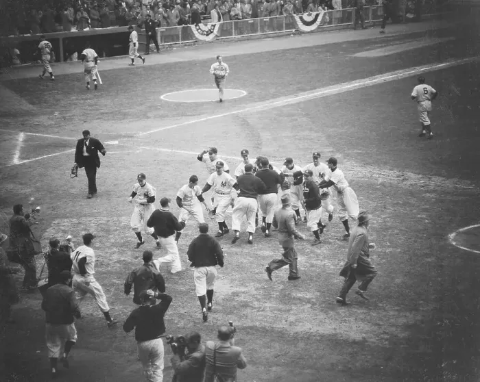 Framed Print : 1951 Yankees Celebrating Victory Framed Print : 1951 Yankees Celebrating Victory