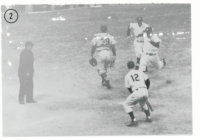 Framed Print : 1953 Yankees Running on Field Framed Print : 1953 Yankees Running on Field