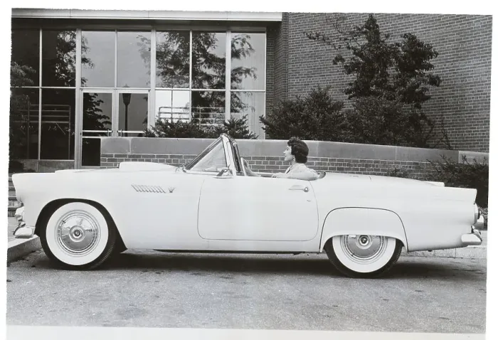 Framed Print : 1955 Ford Thunderbird Convertible with Top Down Framed Print : 1955 Ford Thunderbird Convertible with Top Down