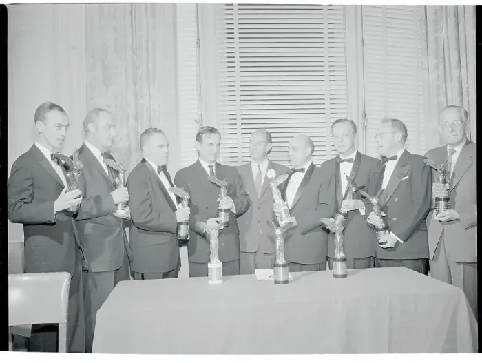 Framed Print : 1960 Albert Lasker Awards Recipients Posing in Group Photo Framed Print : 1960 Albert Lasker Awards Recipients Posing in Group Photo