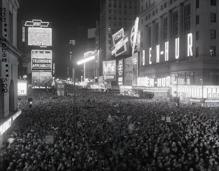 Framed Print : 1960 New Year's Eve in Times Square Framed Print : 1960 New Year's Eve in Times Square