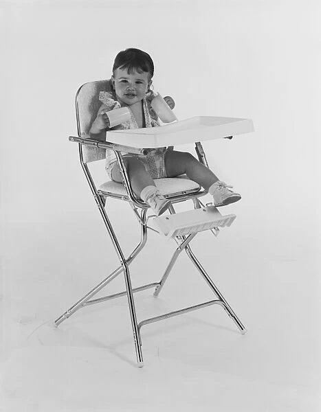 1960, One Person, Babies Only, One Baby Boy Only, Studio Shot, White Background, Vertical
