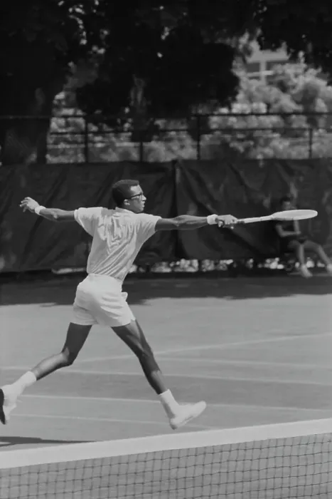 Framed Print : 1968 U.S. Open - Arthur Ashe In Action