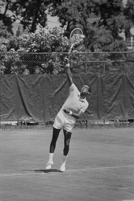 Framed Print : 1968 U.S. Open - Arthur Ashe In Action