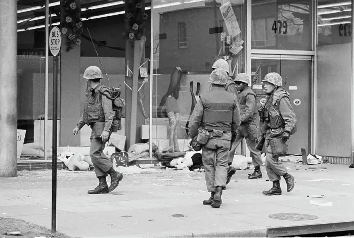 Framed Print : 1968 Washington Riots Framed Print : 1968 Washington Riots