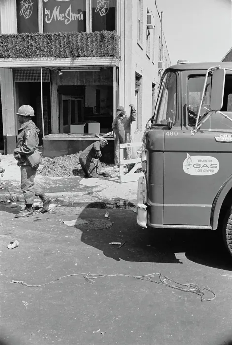 Framed Print : 1968 Washington Riots Framed Print : 1968 Washington Riots