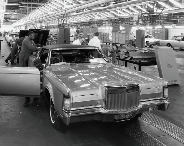 Framed Print : 1969 Lincoln Continental Mark III on Assembly Line Framed Print : 1969 Lincoln Continental Mark III on Assembly Line