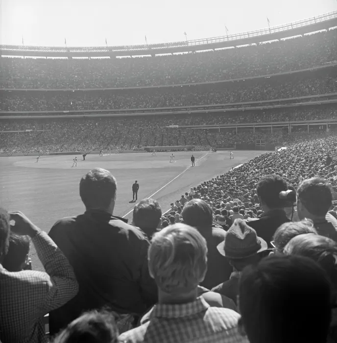 Framed Print : 1969 World Series Game 5: Players & Fans (Mets vs Orioles) Framed Print : 1969 World Series Game 5: Players & Fans (Mets vs Orioles)