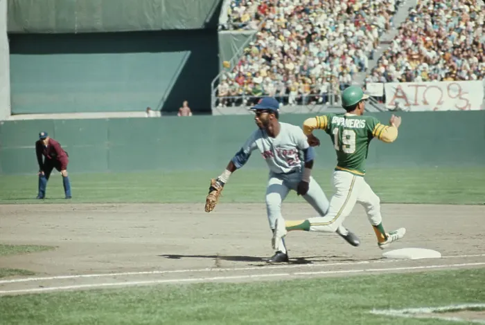 Framed Print : 1973 World Series - Oakland Athletics V New York Mets Framed Print : 1973 World Series - Oakland Athletics V New York Mets