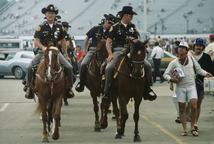 Framed Print : 1978 Indianapolis 500 - Mounted Police Framed Print : 1978 Indianapolis 500 - Mounted Police