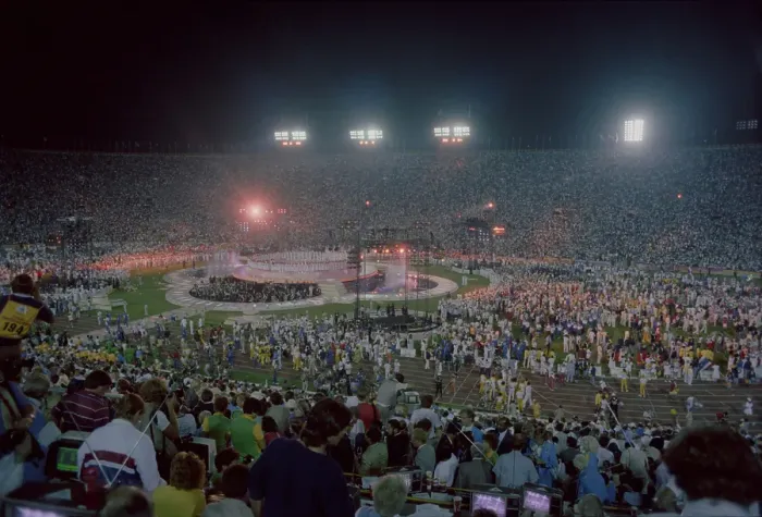 Framed Print : 1984 Summer Olympics - Closing Ceremony Framed Print : 1984 Summer Olympics - Closing Ceremony